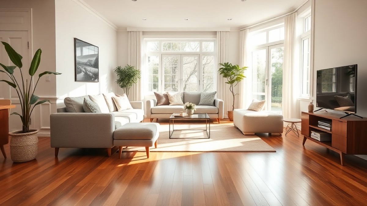 Clean and restored living room after professional biohazard remediation